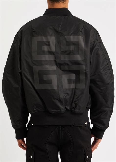 givenchy black varsity jacket|givenchy reversible denim bomber.